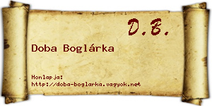 Doba Boglárka névjegykártya
